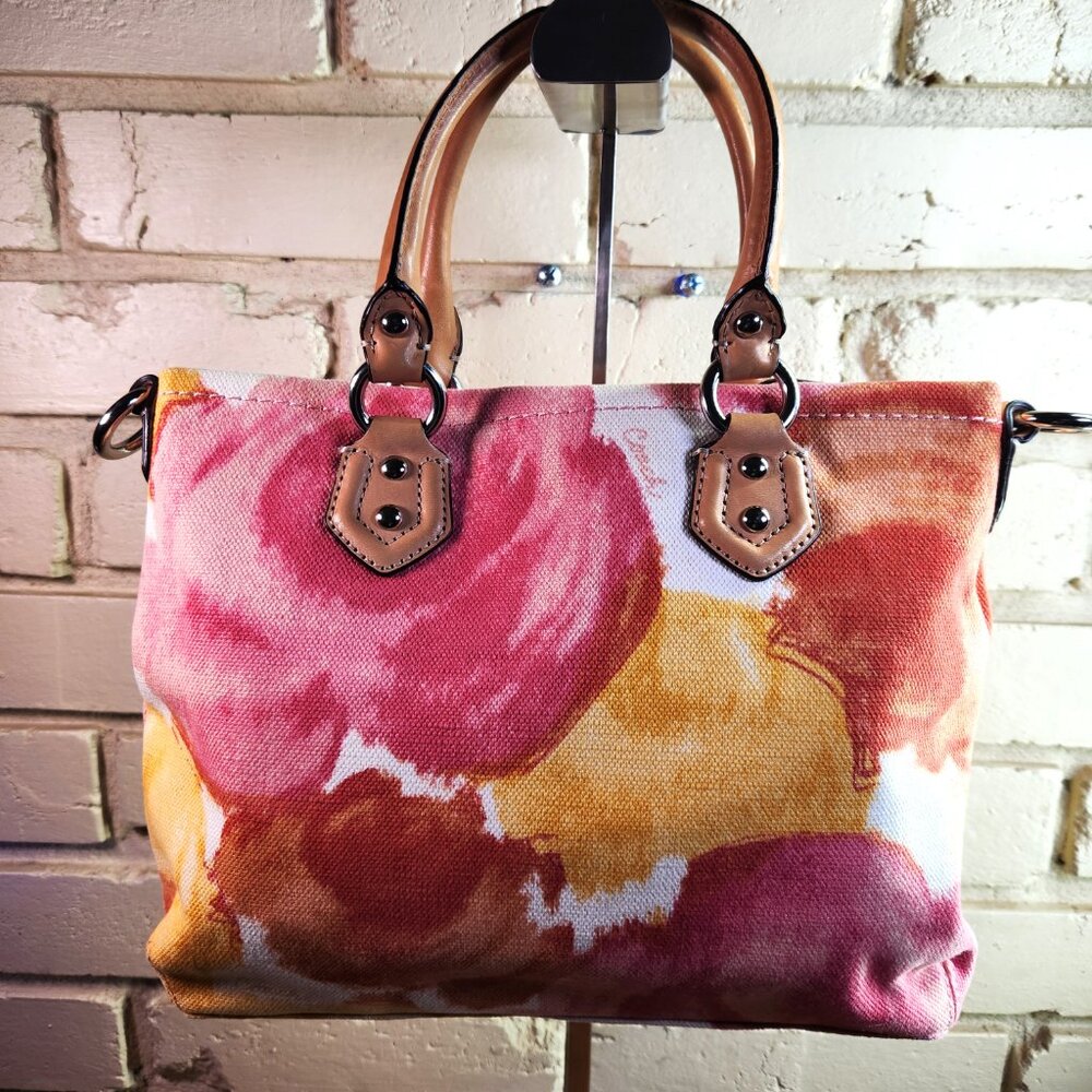 Euc Rare Coach Ashley Floral Multi-Colored Shoulder Bag/Satchel Purse - Picture 3 of 14